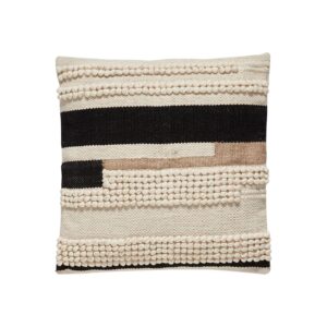 Cojín tapiz  beige y negro