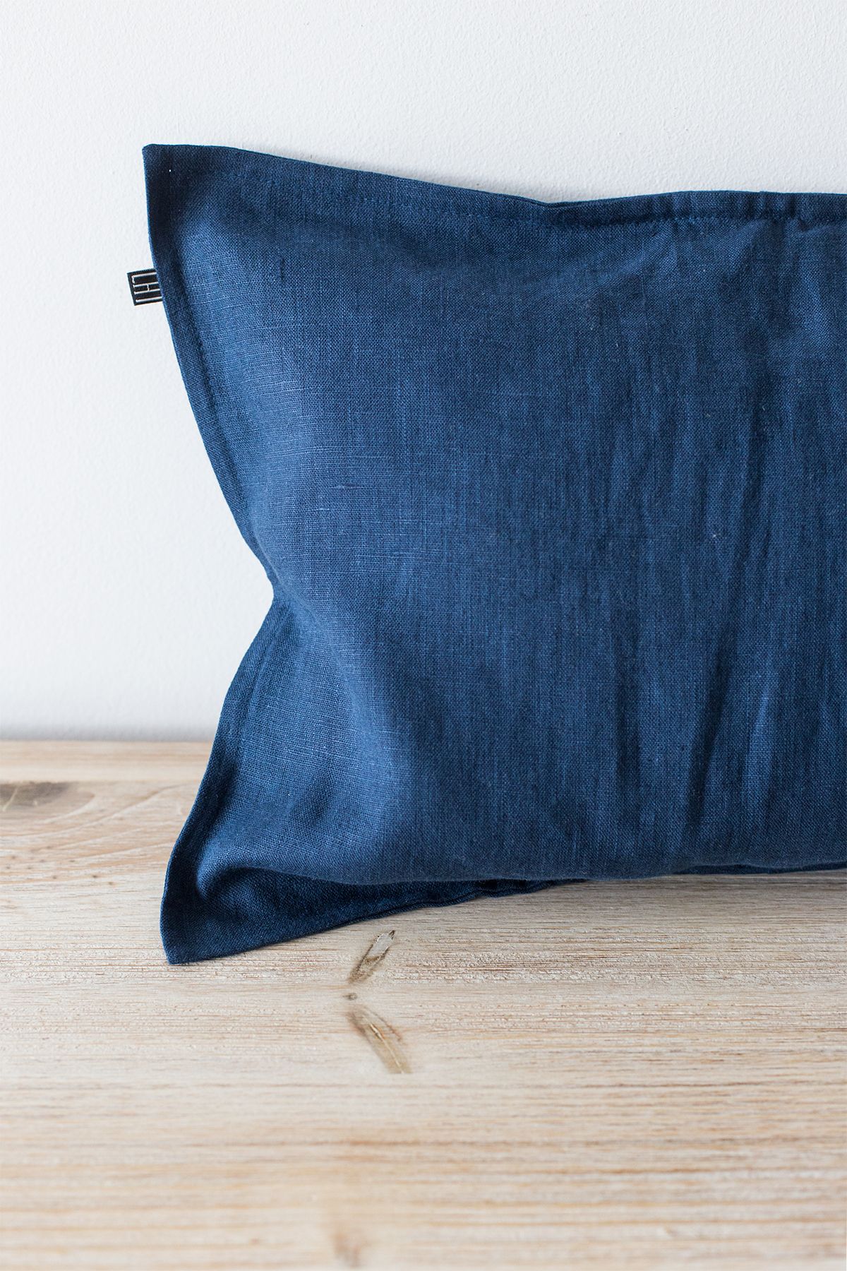 Funda de cojín de lino azul índigo - Imagen 4