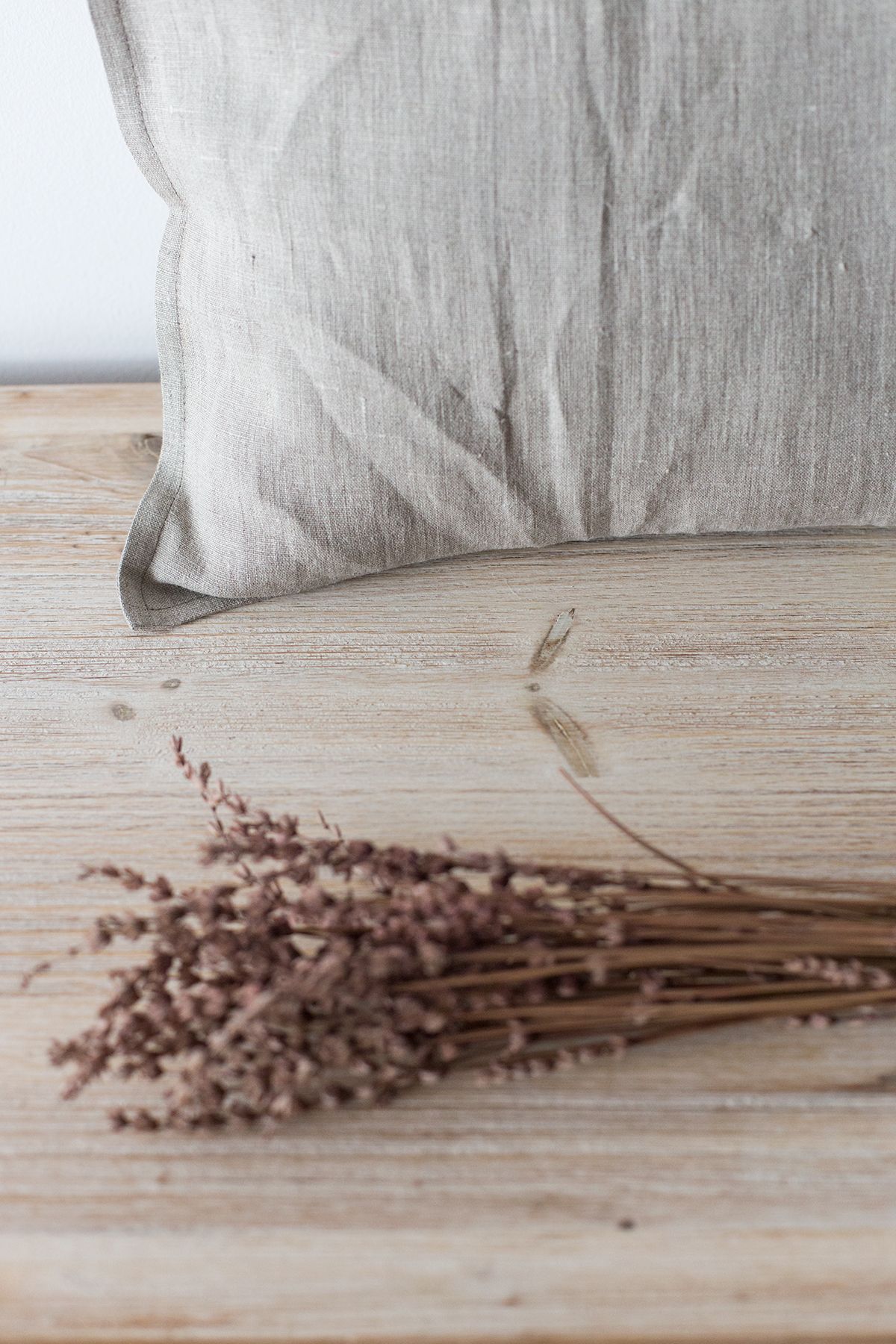 Funda de cojín de lino gris natural - Imagen 4