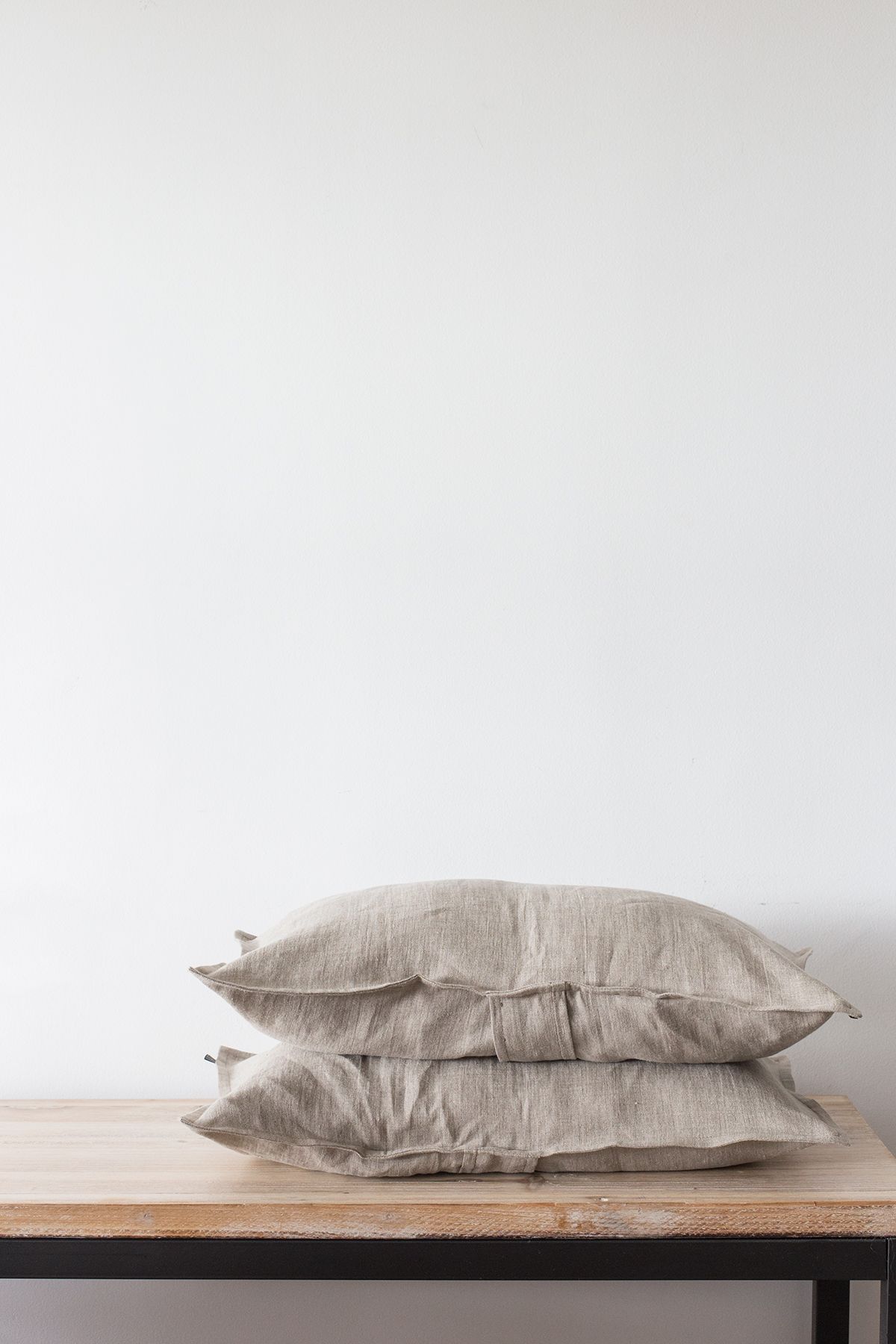 Funda de cojín de lino gris natural - Imagen 3