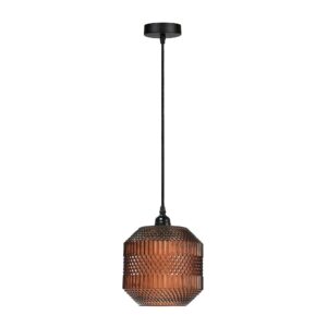 Lámpara colgante de vidrio terracota