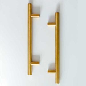 Dos tiradores de metal dorado 190 mm